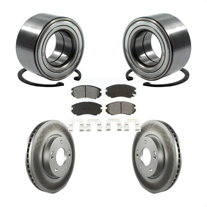 Kit de rotors et plaquettes de frein à disque enduits de roulement de roue avant pour Kia Sou 2012 – 2013