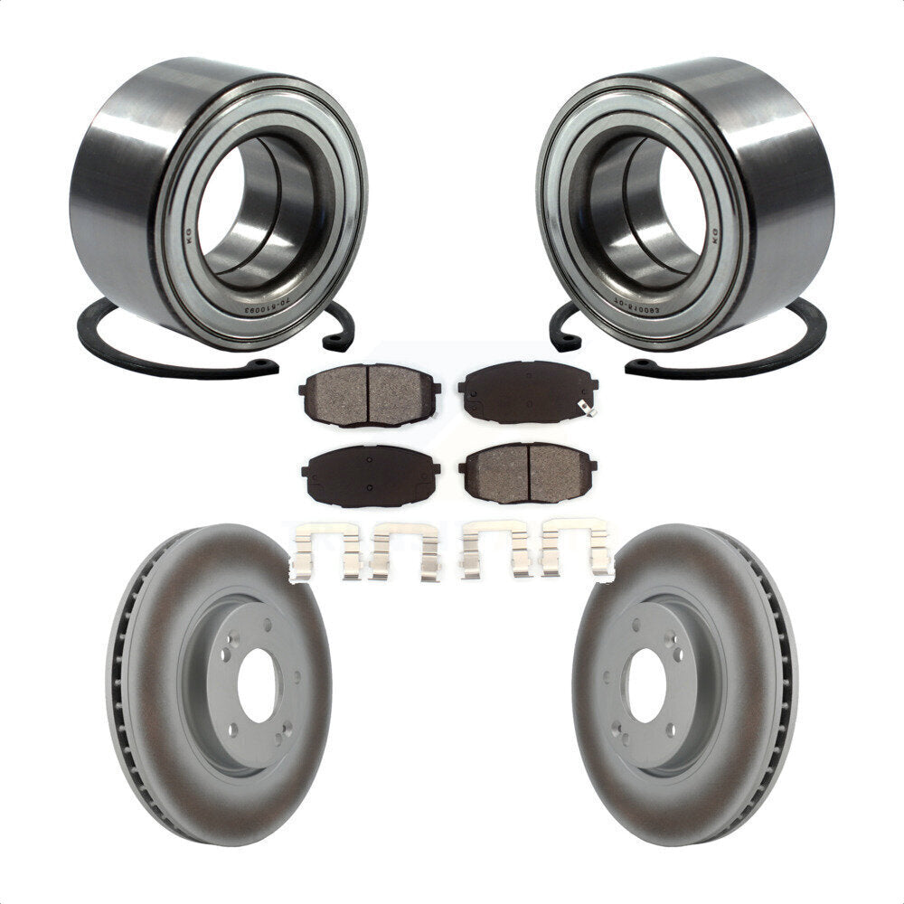 Kit de Rotor et plaquettes de frein à disque revêtus de roulement de roue avant, pour Kia Forte koup Forte
