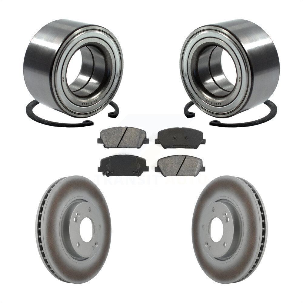 Kit de plaquettes de Rotor de frein enduit de roulement de roue avant, pour Hyundai Veloster Turbocharge