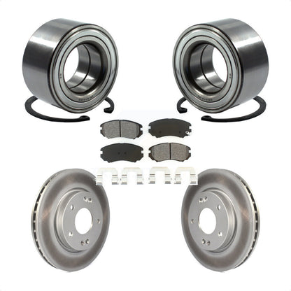 Kit de rotors et plaquettes de frein à disque enduits de roulement de roue avant pour Hyundai Elantra