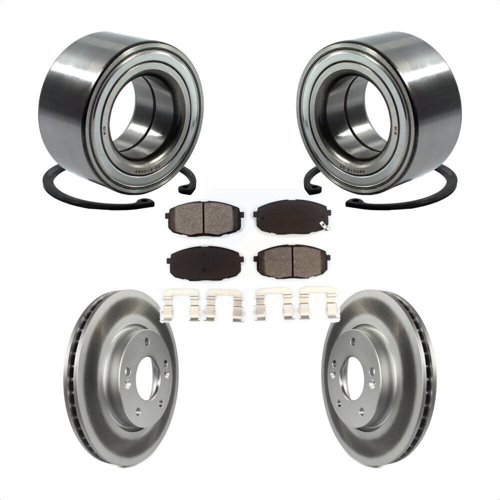 Kit de Rotor et plaquettes de frein à disque revêtus de roulement de roue avant, pour Kia Forte koup Forte