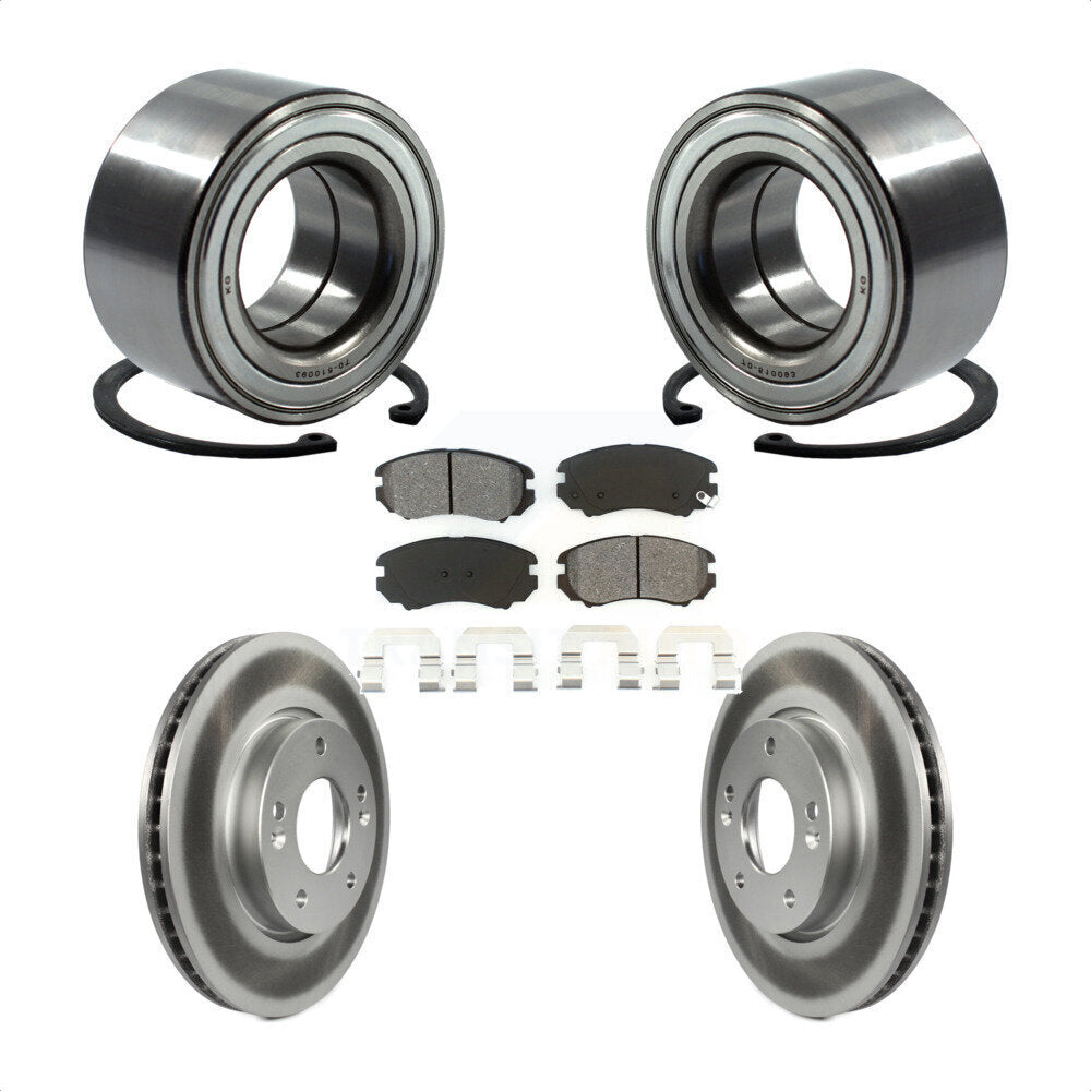 Kit de plaquettes de Rotor de frein à disque enduit de roulement de roue avant pour Kia Soul 2010 2.0 – 2011