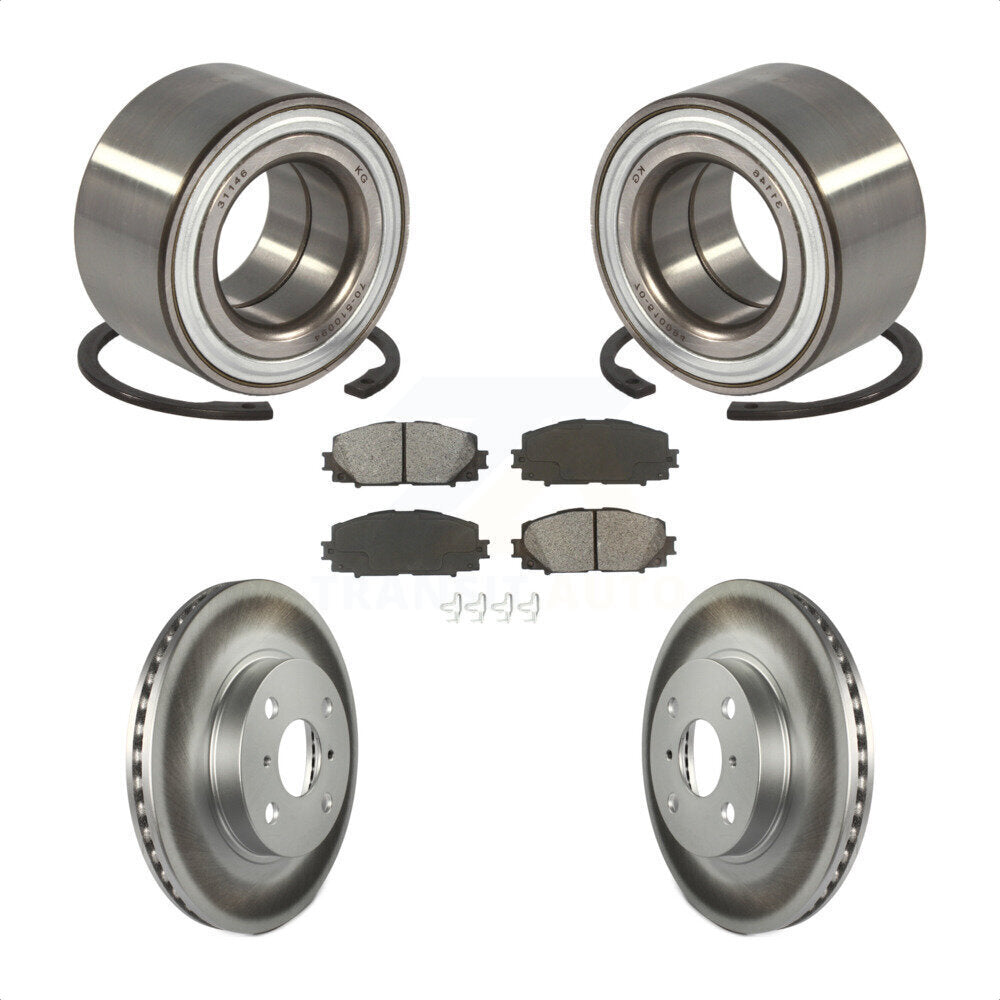 Kit de plaquettes de Rotor de frein enduit de roulement de roue avant, pour Toyota Yaris Prius C Scion i