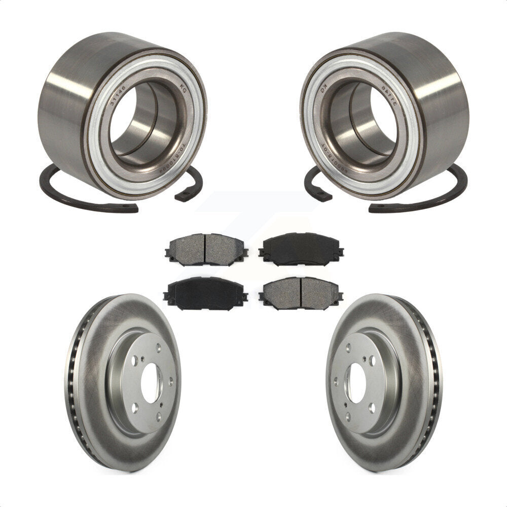 Kit de plaquettes de Rotor de frein à disque revêtu de roulement de roue avant, pour Toyota Prius 2017 – 2018