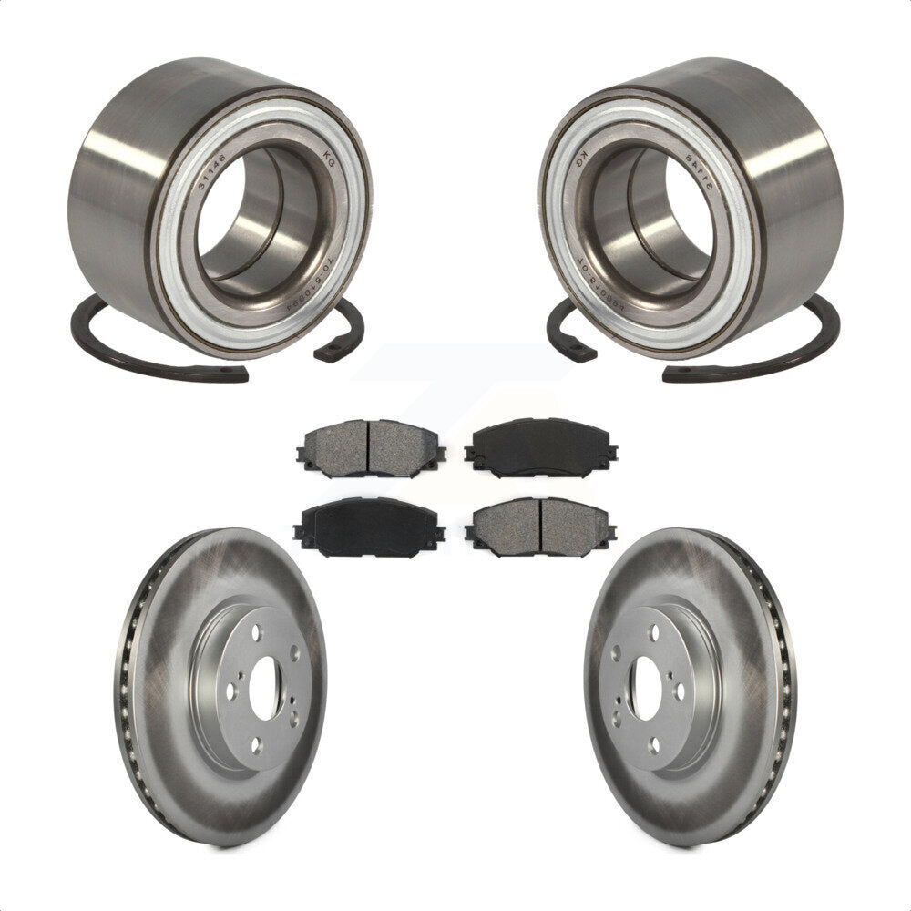 Kit de rotors et plaquettes de frein à disque revêtus de roulement de roue avant pour Scion x 2008 – 2014
