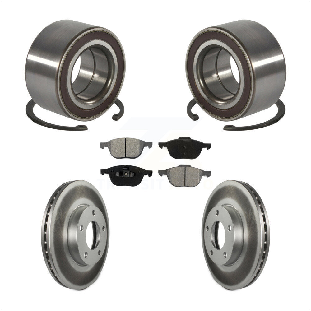 Kit de rotors et plaquettes de frein à disque enduits de roulement de roue avant pour Mazda 3 Sport