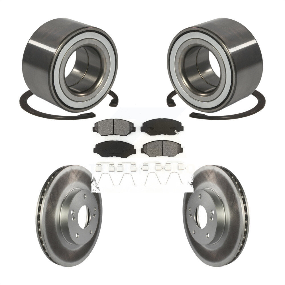 Kit de rotors et plaquettes de frein à disque enduits de roulement de roue avant pour Honda CR-Z 2016