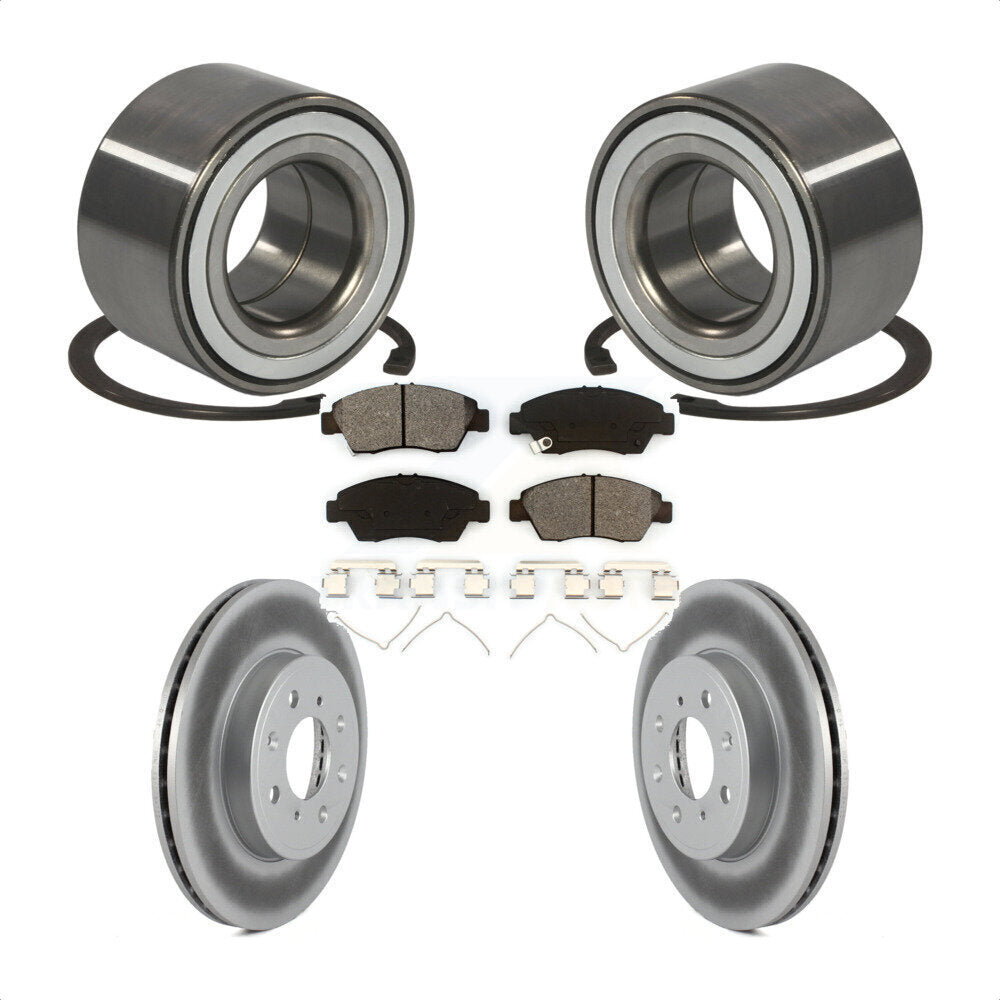 Kit de rotor et de plaquettes de frein à disque enduit de roulement de roue avant pour Honda Fi 2015 – 2020