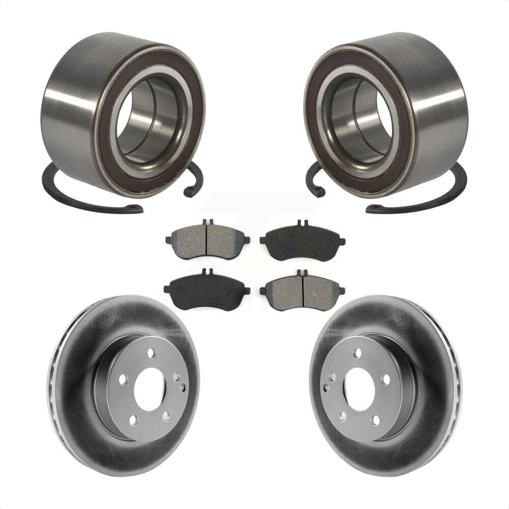 Kit de rotors et plaquettes de frein à disque enduits de roulement de roue avant pour Mercedes-Benz C30