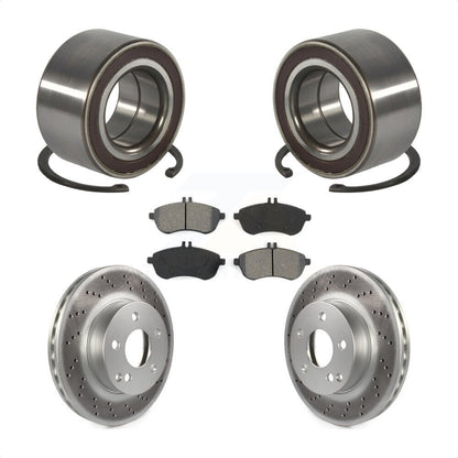Kit de rotors et plaquettes de frein à disque enduits de roulement de roue avant pour Mercedes-Benz C30