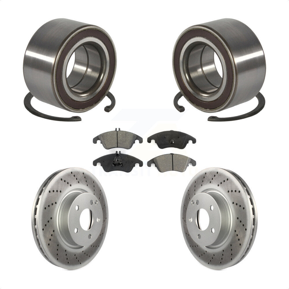 Kit de plaquettes de Rotor de frein enduites de roulement de roue avant, pour Mercedes-Benz C300 E350 C35