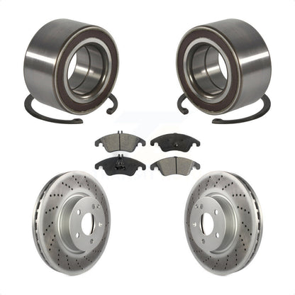 Kit de plaquettes de Rotor de frein enduites de roulement de roue avant, pour Mercedes-Benz C300 E350 C35