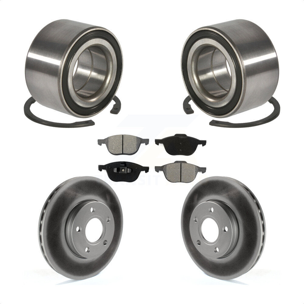 Kit de rotors et plaquettes de frein à disque revêtus de roulement de roue avant, pour Ford Focus c-max