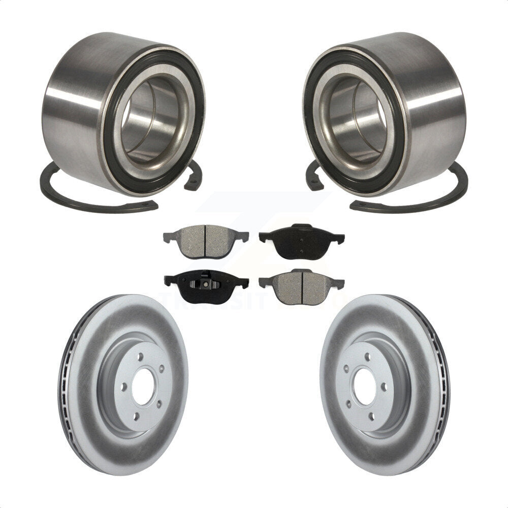 Kit de Rotor et de plaquettes de frein à disque enduit de roulement de roue avant pour Ford Transit Connect