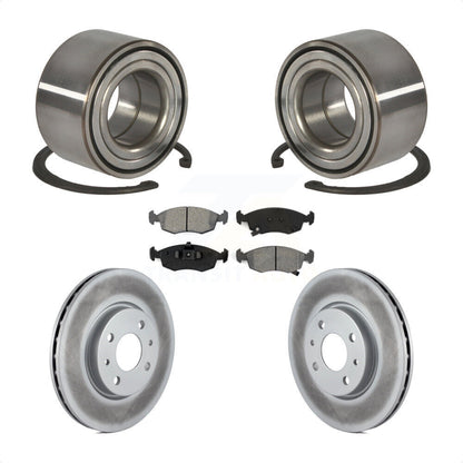 Kit de rotors et plaquettes de frein à disque enduits de roulement de roue avant pour Fiat 500