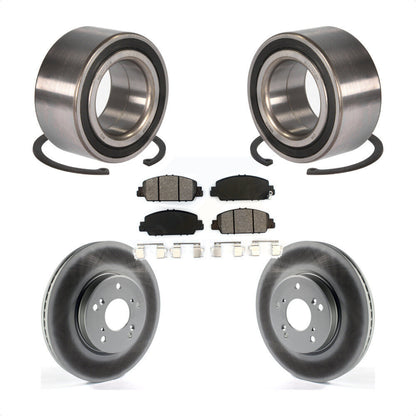 Kit de rotors et plaquettes de frein à disque enduits de roulement de roue avant pour Honda Accord