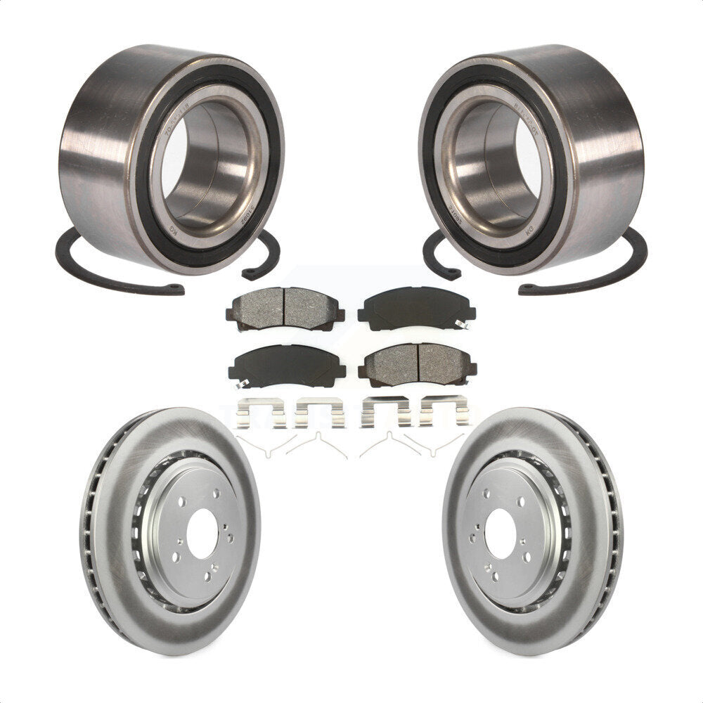 Kit de rotor et plaquettes de frein à disque revêtus de roulement de roue avant pour Acura TL 2015 – 2020