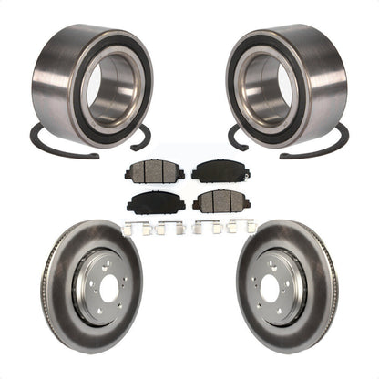 Kit de rotors et plaquettes de frein à disque enduits de roulement de roue avant pour Honda Accord