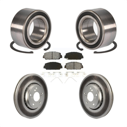 Kit de rotors et plaquettes de frein à disque enduits de roulement de roue avant pour Honda Accord