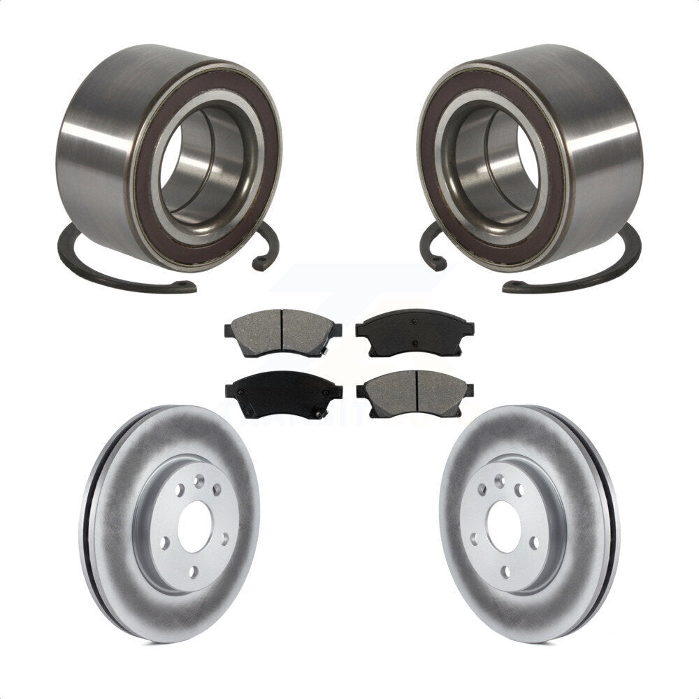 Kit de rotors et plaquettes de frein à disque enduits de roulement de roue avant pour Chevrolet Sonic