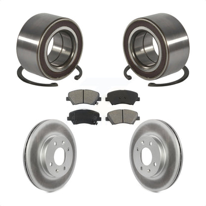 Kit de rotors et plaquettes de frein à disque enduits de roulement de roue avant pour Kia Rio KBB-10183