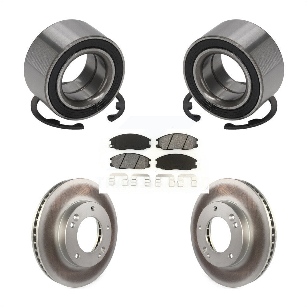 Kit de rotors et plaquettes de frein à disque revêtus de roulement de roue avant pour Kia Sorent 2003 – 2006