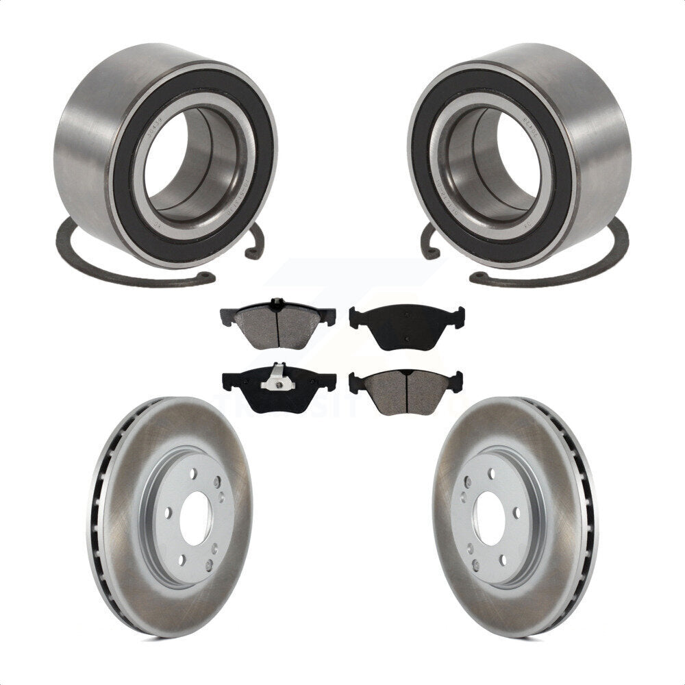 Kit de rotors et plaquettes de frein à disque enduits de roulement de roue avant pour Mercedes-Benz E32
