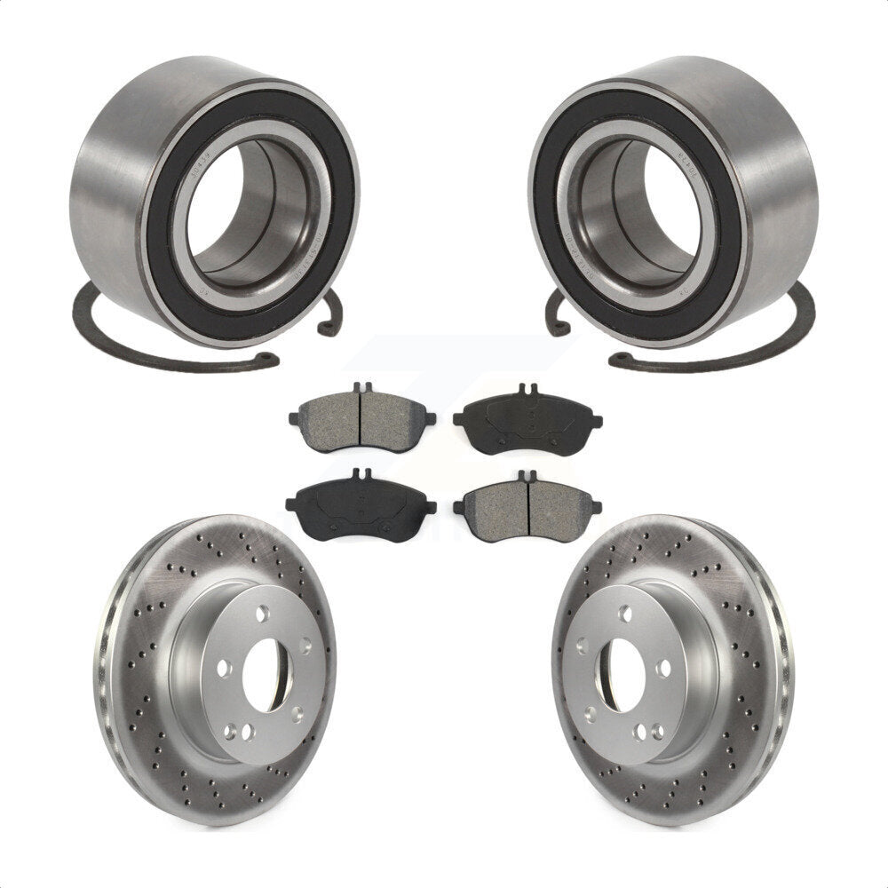 Kit de Rotor et de plaquettes de frein à disque revêtu de roulement de roue avant, pour Mercedes-Benz C250 AW