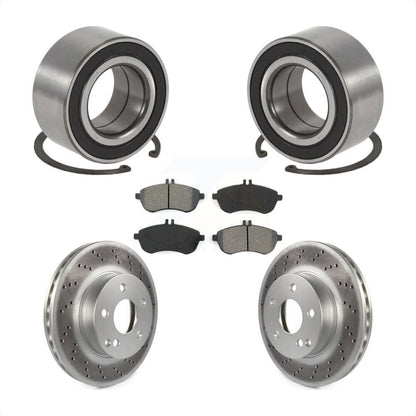 Kit de Rotor et de plaquettes de frein à disque revêtu de roulement de roue avant, pour Mercedes-Benz C250 AW