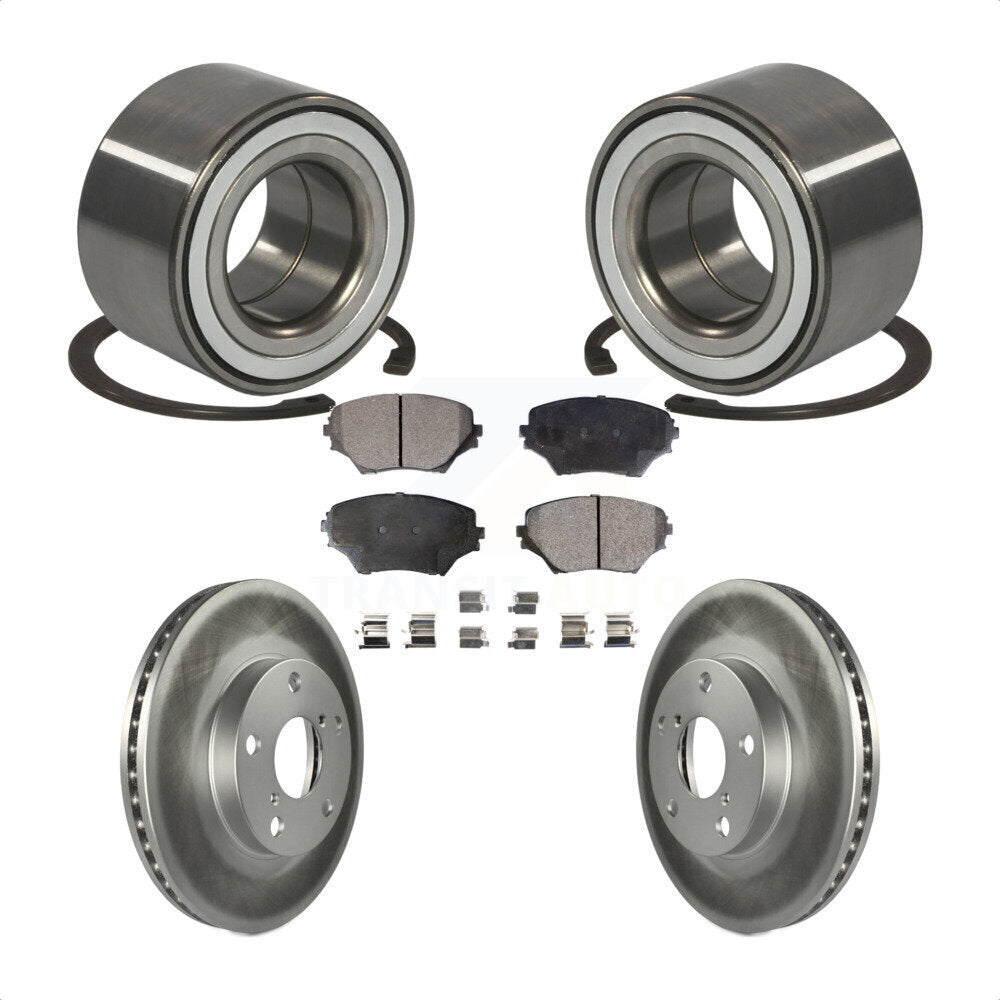 Kit de Rotor de frein à disque enduit de roulement de roue avant et de plaquettes en céramique pour Toyota RAV