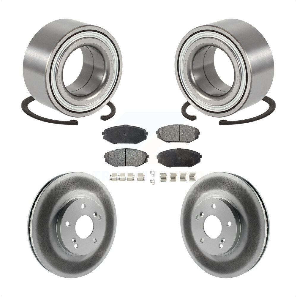 Kit de rotor et plaquettes de frein à disque revêtus de roulement de roue avant pour Acura MD 2001 – 2002