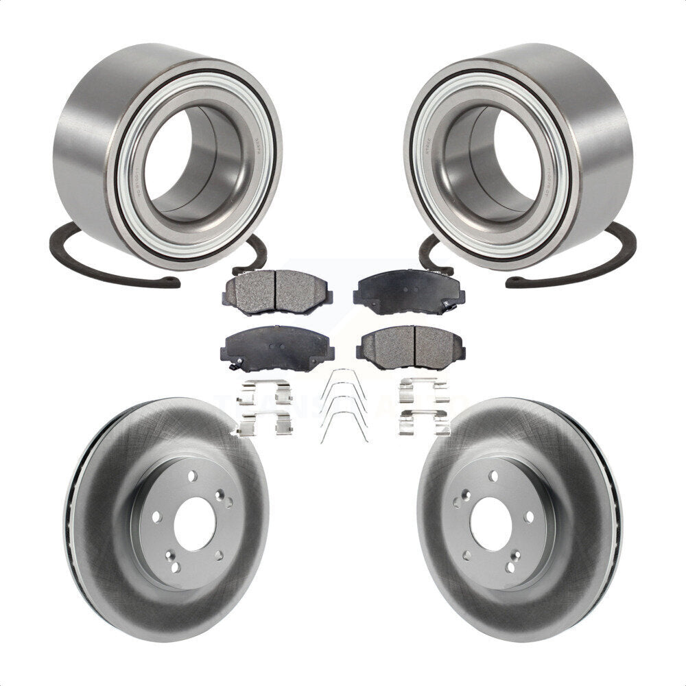 Kit de Rotor et plaquettes de frein à disque revêtus de roulement de roue avant pour Honda Pilo 2003 – 2004