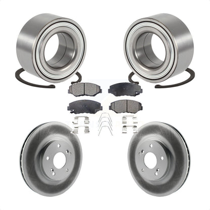 Kit de Rotor et plaquettes de frein à disque revêtus de roulement de roue avant pour Honda Pilo 2003 – 2004