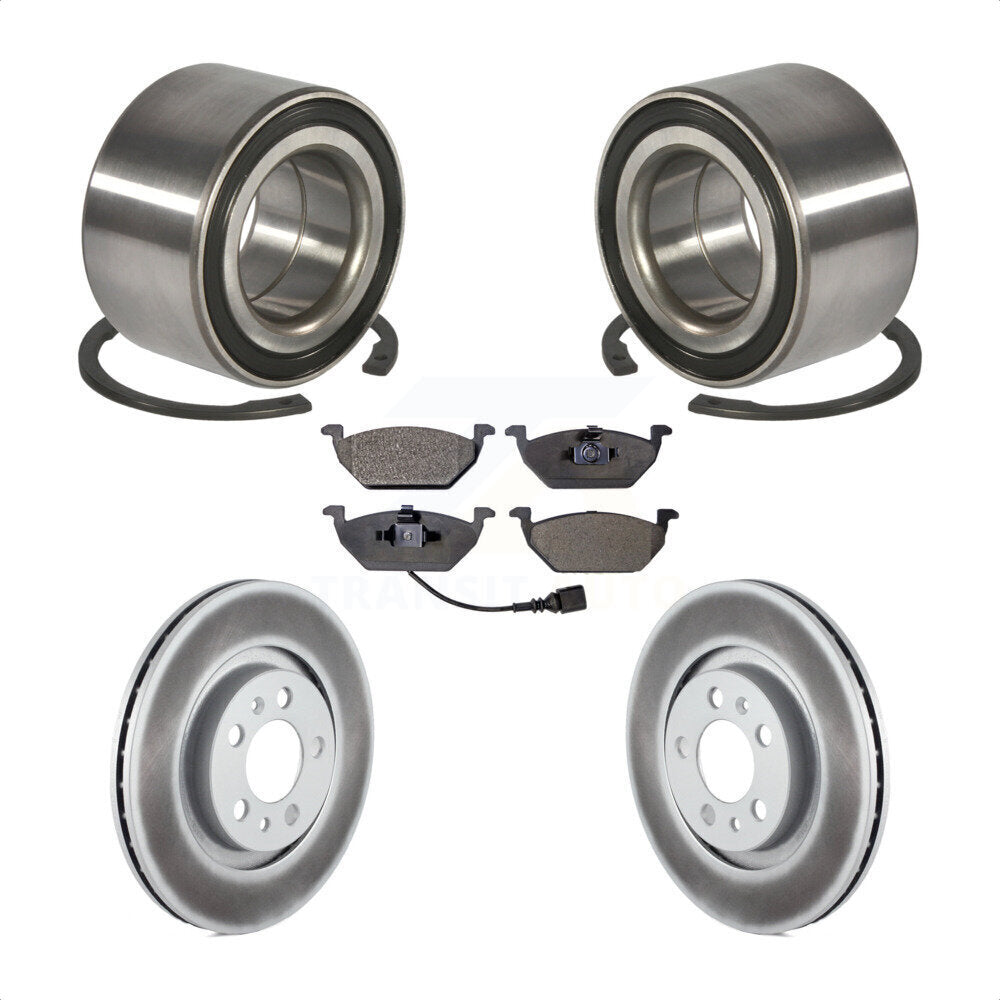 Kit de plaquettes de Rotor de frein enduites de roulement de roue avant, pour Volkswagen Jetta Beetle Gol