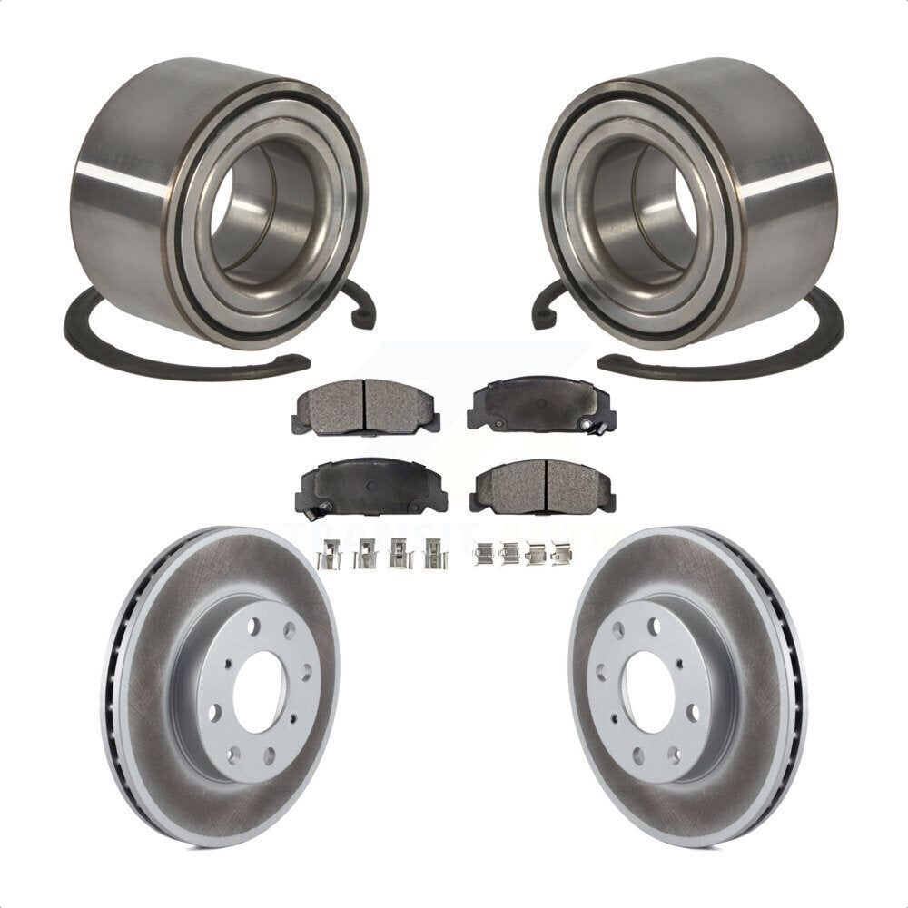Kit de Rotor et plaquettes de frein à disque enduit de roulement de roue avant pour Honda Civic del So