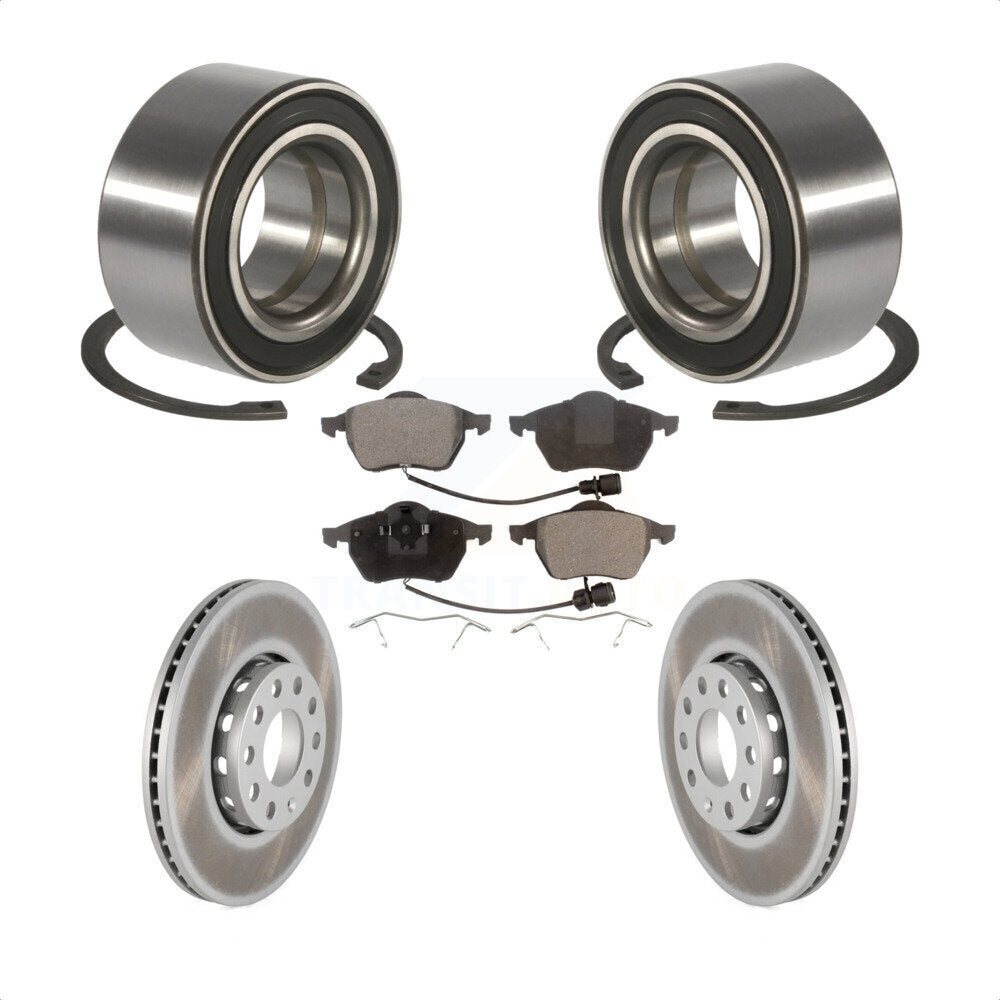 Kit de Rotor et plaquettes de frein à disque enduit de roulement de roue avant pour Audi A6 Quattro 10