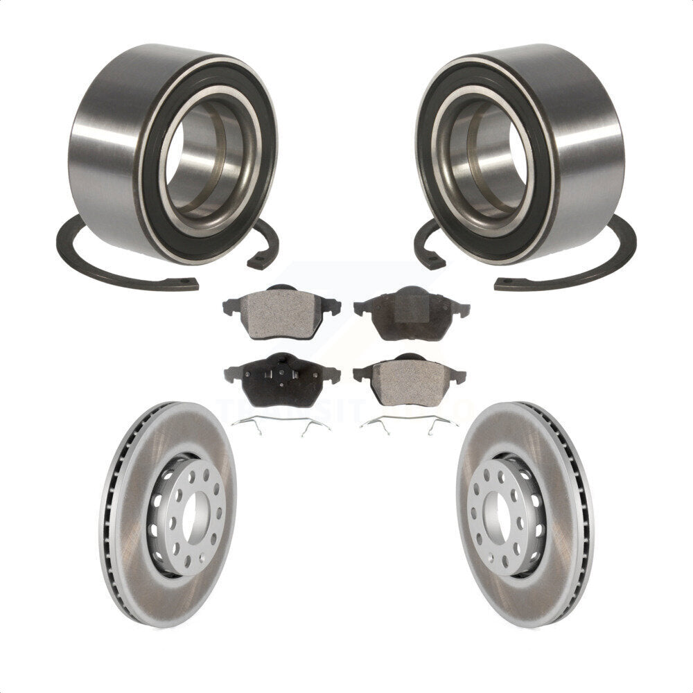 Kit de plaquettes de Rotor de frein enduites de roulement de roue avant, pour Volkswagen Passat Audi A4 A