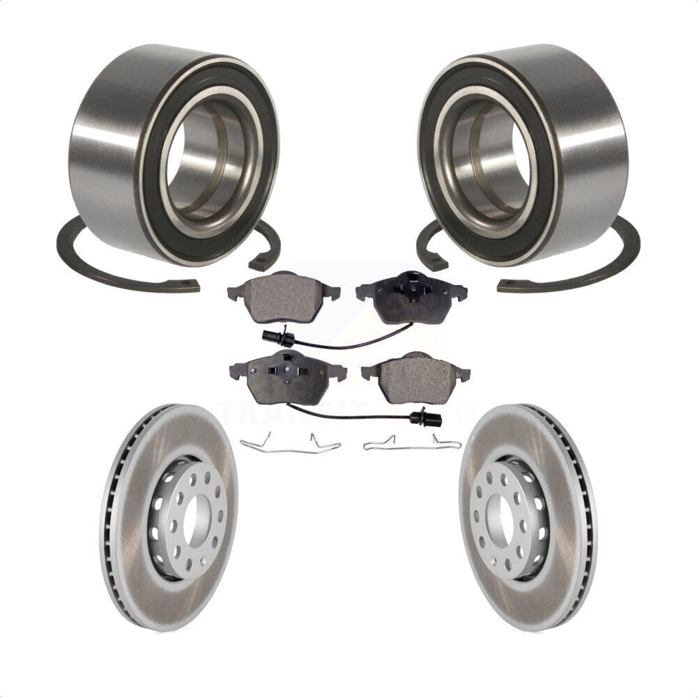 Kit de plaquettes de Rotor de frein enduites de roulement de roue avant, pour Volkswagen Passat Audi A4 A