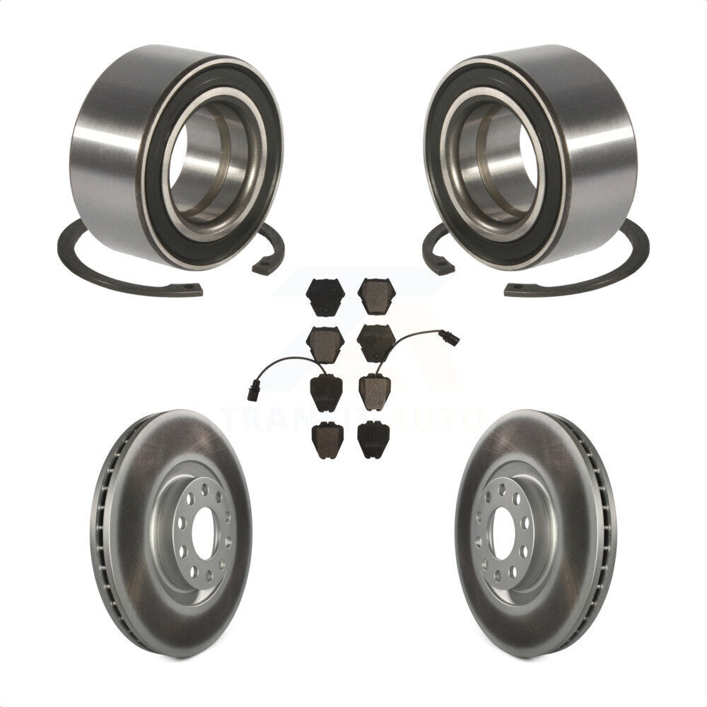 Kit de Rotor et de plaquettes de frein à disque enduit de roulement de roue avant pour Audi S4 A 2000 – 2001