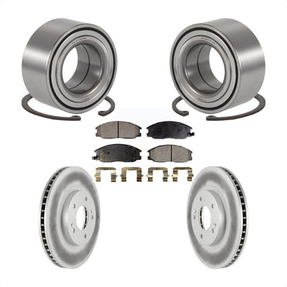 Kit de rotors et plaquettes de frein à disque enduits de roulement de roue avant pour Hyundai Santa Fe