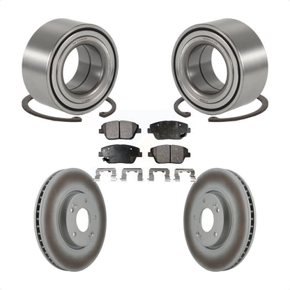 Front Wheel Bearing Coated Brake Rotor And Pad Kit For Hyundai Sonata Kia Optim