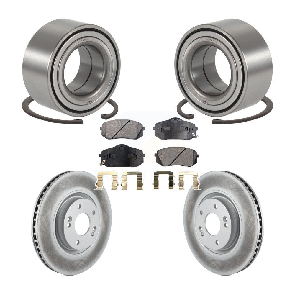 Kit de Rotor et plaquettes de frein revêtus de roulement de roue avant, pour Hyundai Tucson Kia Cadenz