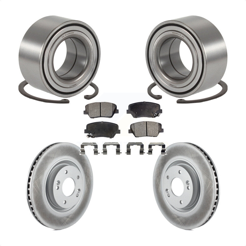 Kit de plaquettes de Rotor de frein à disque enduit de roulement de roue avant pour Hyundai Azer 2012 – 2017