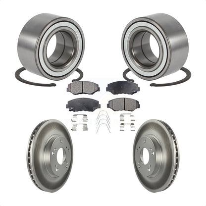Kit de rotors de frein à disque revêtus de roulement de roue avant et de plaquettes en céramique pour Honda CR-