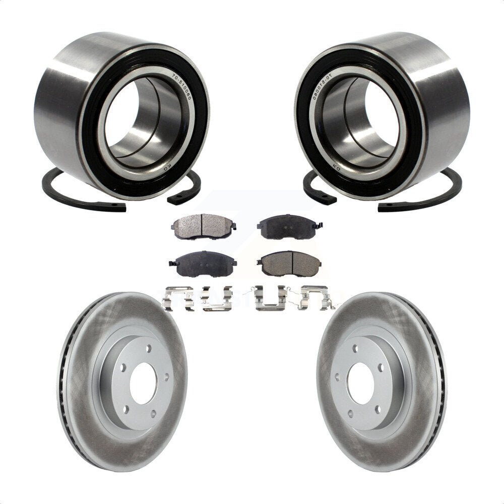 Kit de plaquettes de Rotor de frein enduit de roulement de roue avant, pour Nissan Altima Maxima INFINIT