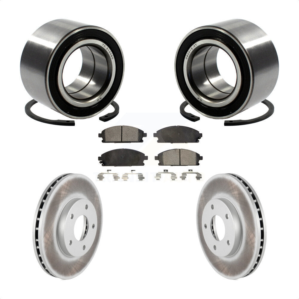 Kit de plaquettes de Rotor de frein à disque revêtu de roulement de roue avant, pour Nissan x-trai 2005 – 2006