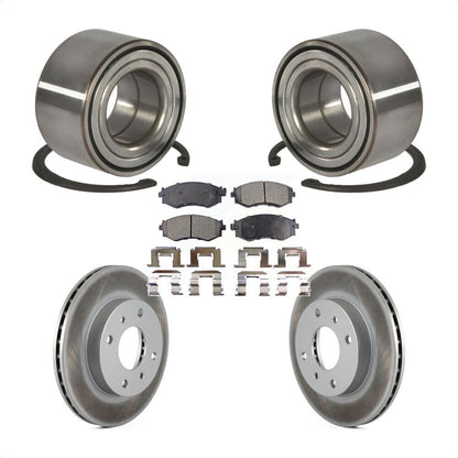 Kit de rotors et plaquettes de frein à disque enduits de roulement de roue avant pour Nissan Sentra 1.8