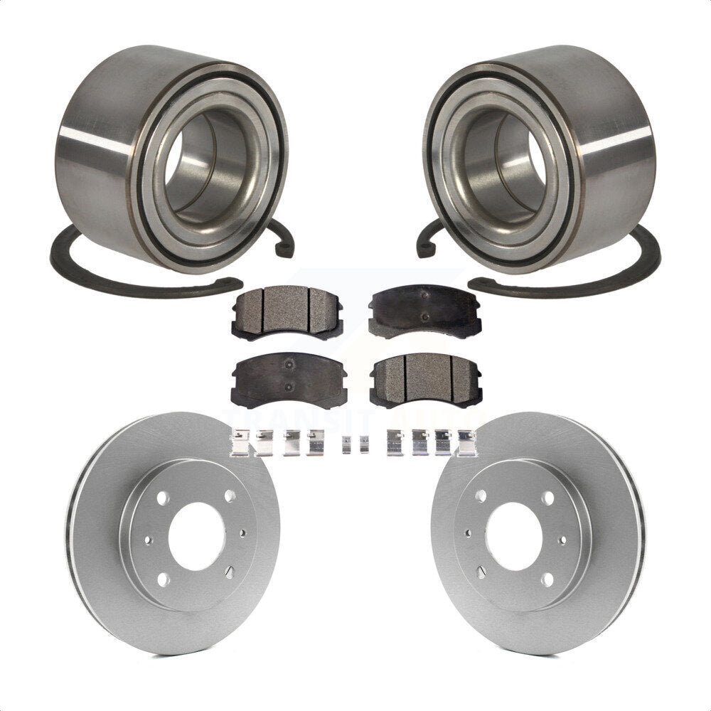 Kit de rotors et plaquettes de frein à disque enduits de roulement de roue avant pour Mitsubishi Lancer