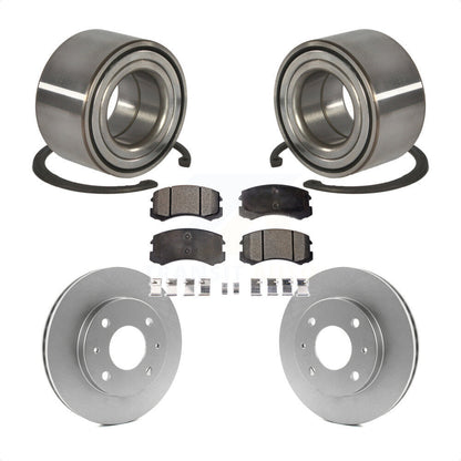 Kit de rotors et plaquettes de frein à disque enduits de roulement de roue avant pour Mitsubishi Lancer