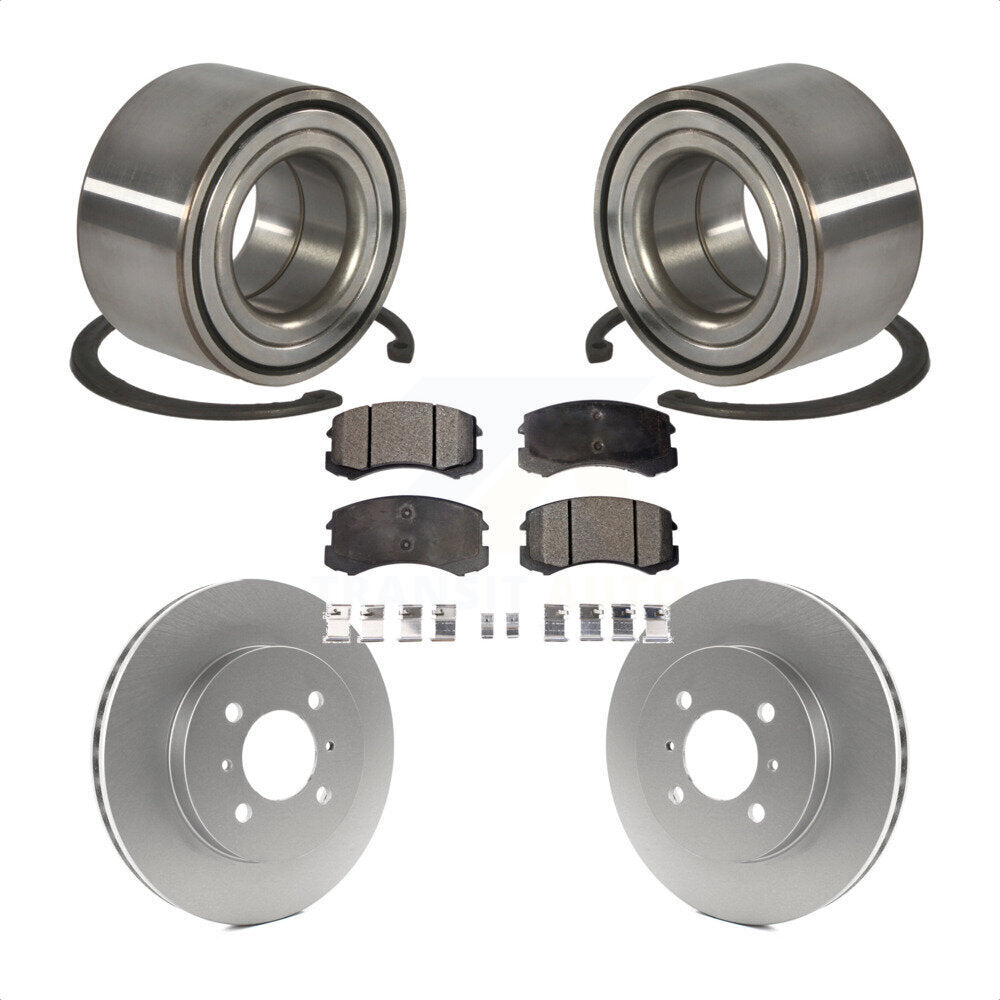 Kit de rotors et plaquettes de frein à disque enduits de roulement de roue avant pour Mitsubishi Lancer